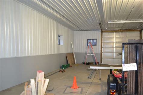 sheet metal garage walls|inside garage wall ideas.